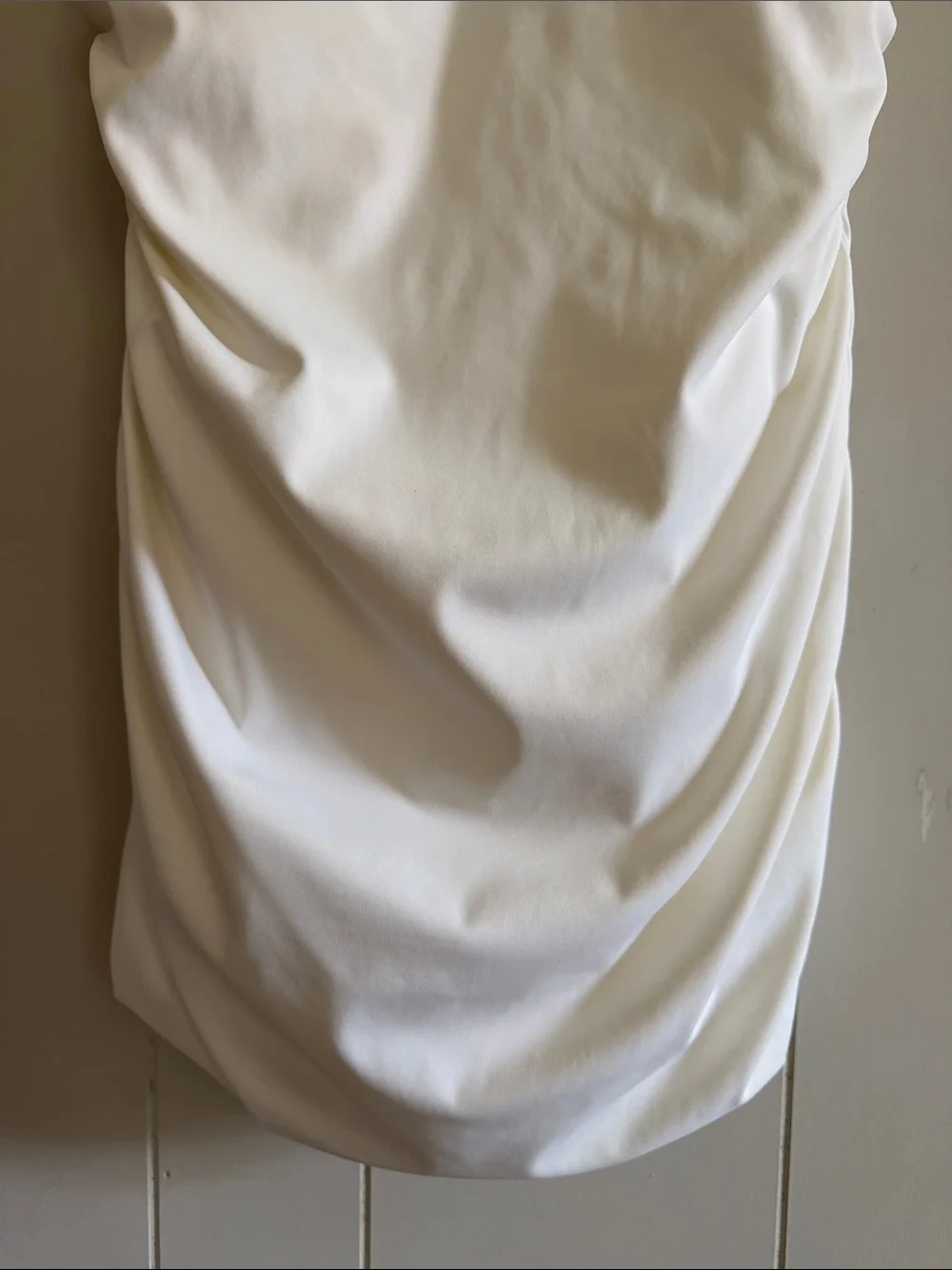 SKIMS Sculpting Swim Ruched One Piece Swimsuit Marble Size XL Cream